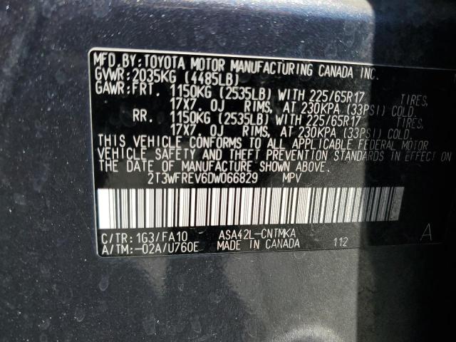 Photo 13 VIN: 2T3WFREV6DW066829 - TOYOTA RAV4 XLE 