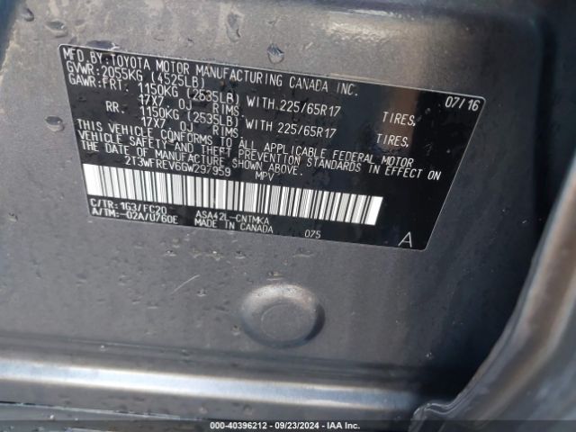 Photo 8 VIN: 2T3WFREV6GW297959 - TOYOTA RAV4 