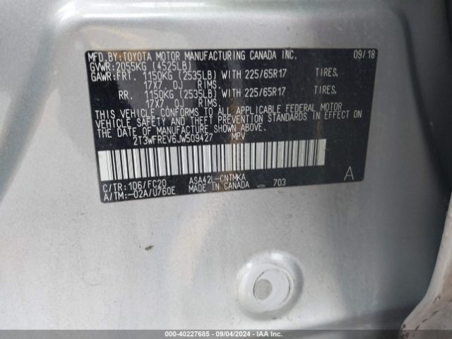 Photo 8 VIN: 2T3WFREV6JW509427 - TOYOTA RAV4 