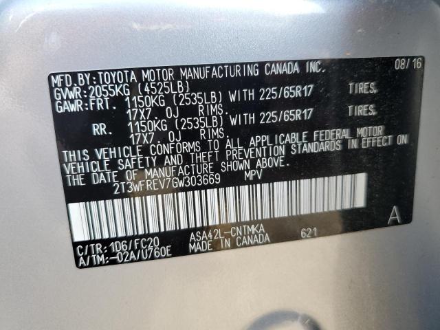 Photo 11 VIN: 2T3WFREV7GW303669 - TOYOTA RAV4 XLE 