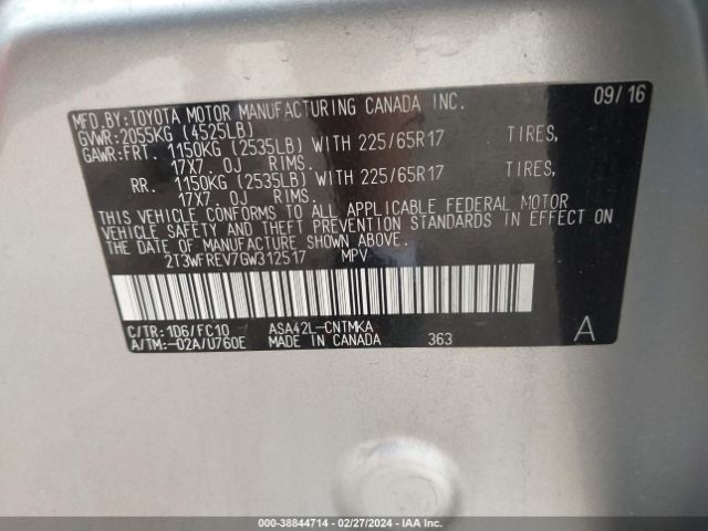 Photo 8 VIN: 2T3WFREV7GW312517 - TOYOTA RAV4 