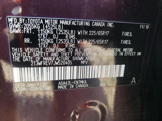 Photo 9 VIN: 2T3WFREV7JW520405 - TOYOTA RAV4 ADVEN 