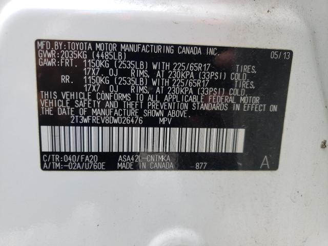 Photo 9 VIN: 2T3WFREV8DW026476 - TOYOTA RAV4 XLE 