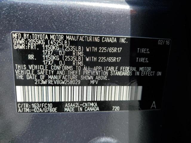 Photo 13 VIN: 2T3WFREV8GW258029 - TOYOTA RAV4 XLE 