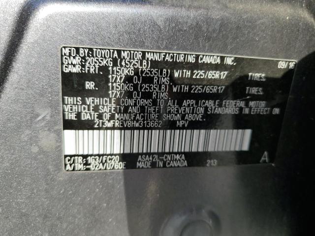 Photo 12 VIN: 2T3WFREV8HW313662 - TOYOTA RAV4 XLE 