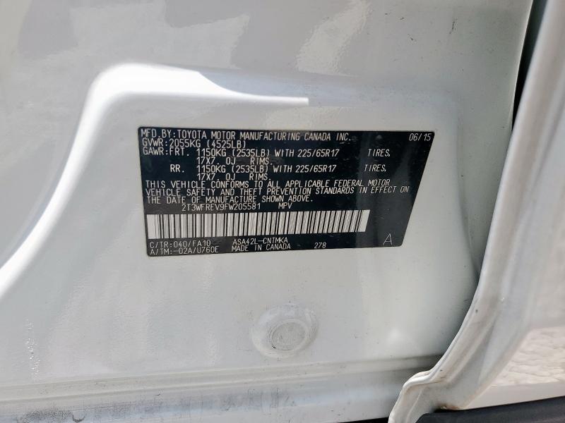 Photo 12 VIN: 2T3WFREV9FW205581 - TOYOTA RAV4 XLE 