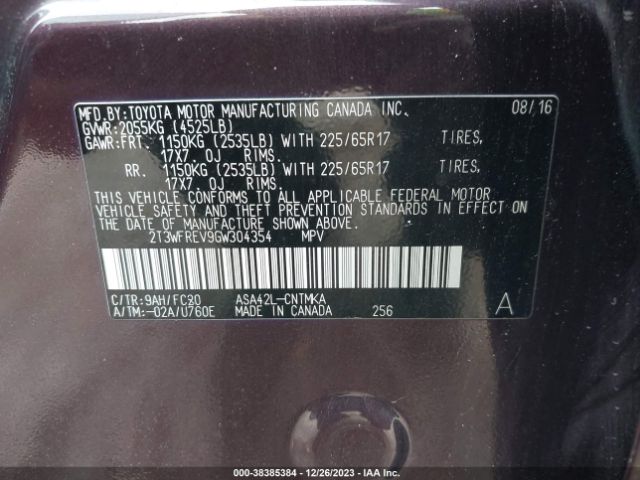 Photo 8 VIN: 2T3WFREV9GW304354 - TOYOTA RAV4 