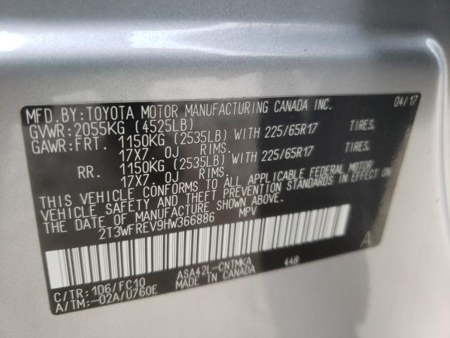 Photo 9 VIN: 2T3WFREV9HW366886 - TOYOTA RAV4 XLE 