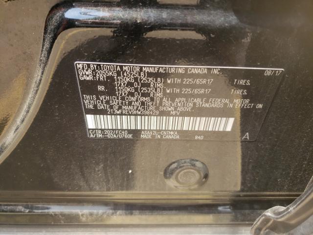 Photo 9 VIN: 2T3WFREV9HW398429 - TOYOTA RAV4 XLE 