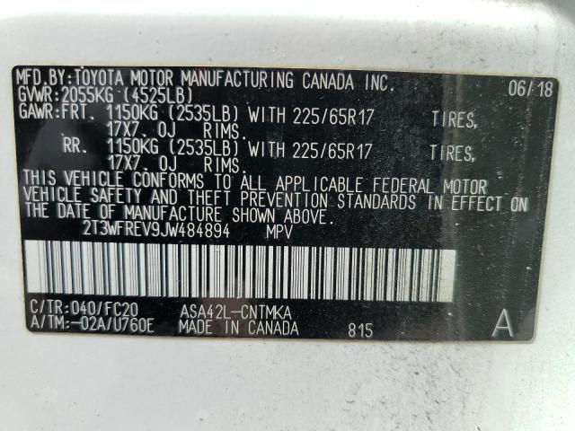 Photo 12 VIN: 2T3WFREV9JW484894 - TOYOTA RAV4 