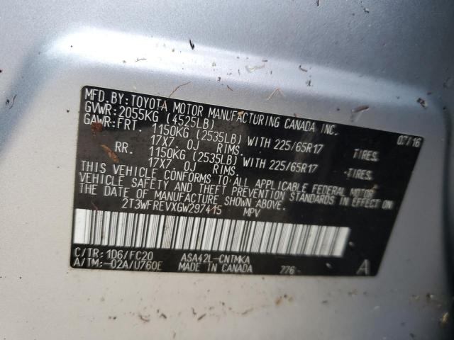 Photo 13 VIN: 2T3WFREVXGW297415 - TOYOTA RAV4 XLE 