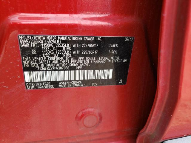 Photo 9 VIN: 2T3WFREVXHW387956 - TOYOTA RAV4 XLE 