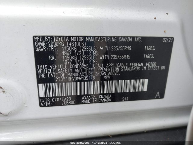 Photo 8 VIN: 2T3Y1RFV0MW135178 - TOYOTA RAV4 