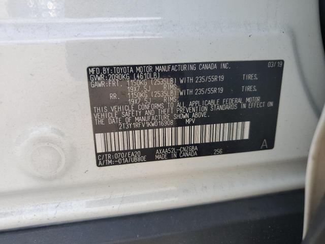 Photo 12 VIN: 2T3Y1RFV1KW016908 - TOYOTA RAV4 LIMIT 