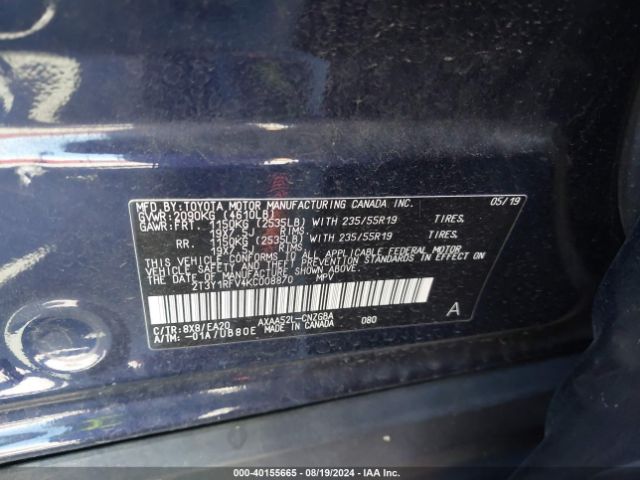 Photo 8 VIN: 2T3Y1RFV4KC008870 - TOYOTA RAV4 