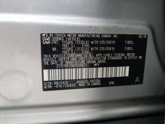 Photo 9 VIN: 2T3Y1RFV5KC008831 - TOYOTA RAV4 LIMIT 