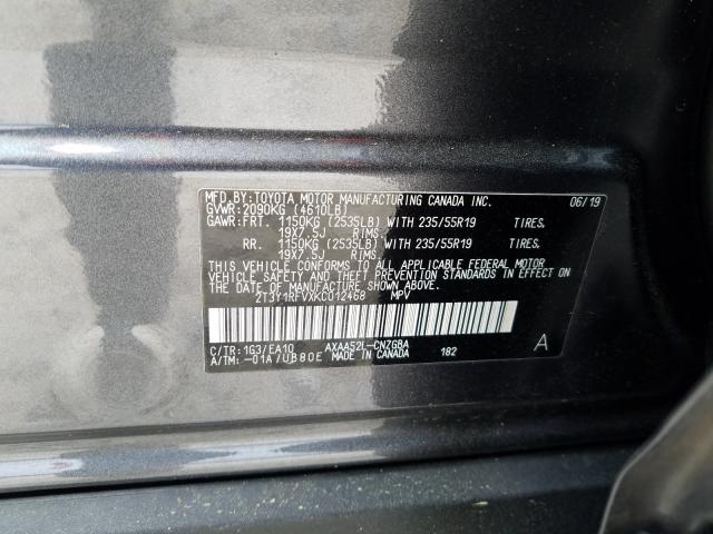 Photo 9 VIN: 2T3Y1RFVXKC012468 - TOYOTA RAV4 LIMIT 