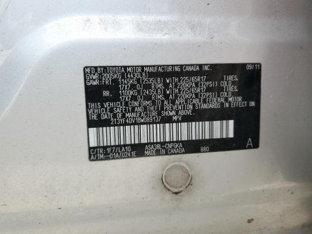 Photo 12 VIN: 2T3YF4DV1BW089137 - TOYOTA RAV4 LIMIT 