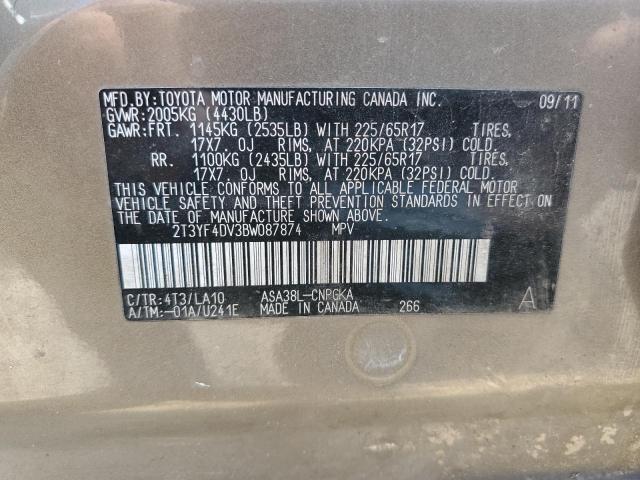 Photo 13 VIN: 2T3YF4DV3BW087874 - TOYOTA RAV 4 