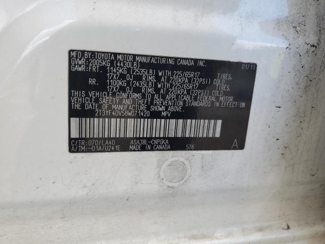 Photo 11 VIN: 2T3YF4DV5BW071420 - TOYOTA RAV4 LIMIT 