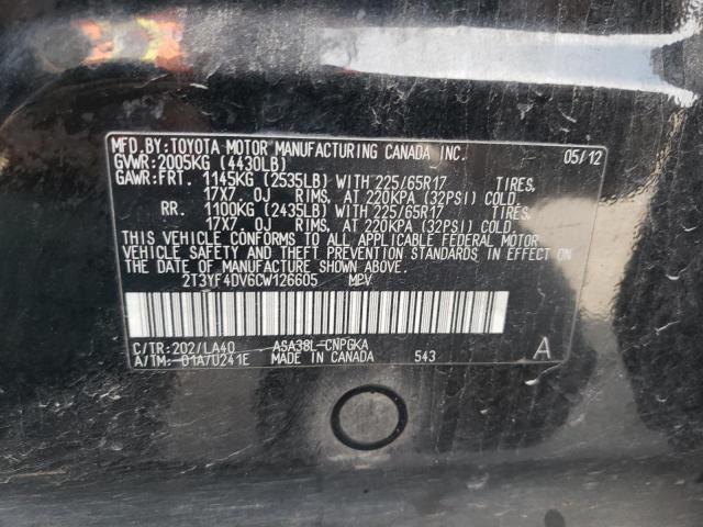 Photo 12 VIN: 2T3YF4DV6CW126605 - TOYOTA RAV4 LIMIT 