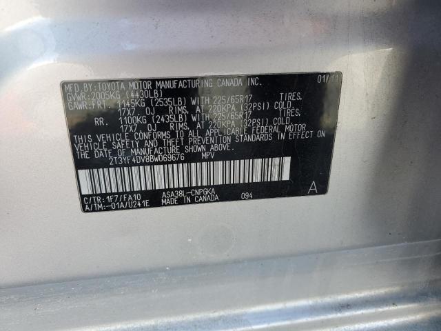 Photo 12 VIN: 2T3YF4DV8BW069676 - TOYOTA RAV4 LIMIT 