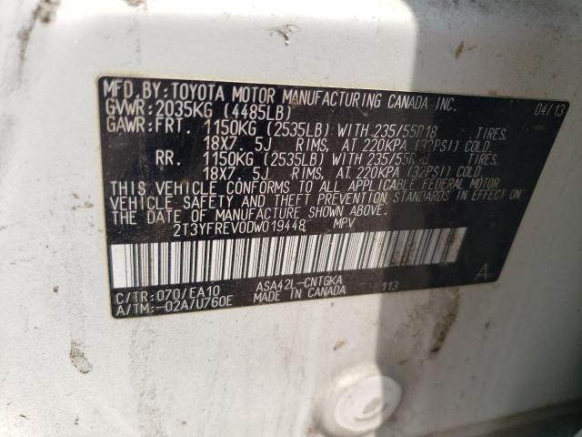 Photo 12 VIN: 2T3YFREV0DW019448 - TOYOTA RAV4 LIMIT 