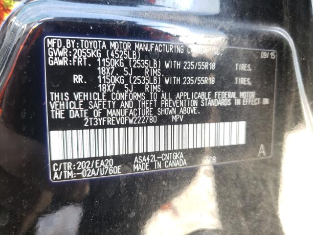 Photo 9 VIN: 2T3YFREV0FW222780 - TOYOTA RAV4 LIMIT 