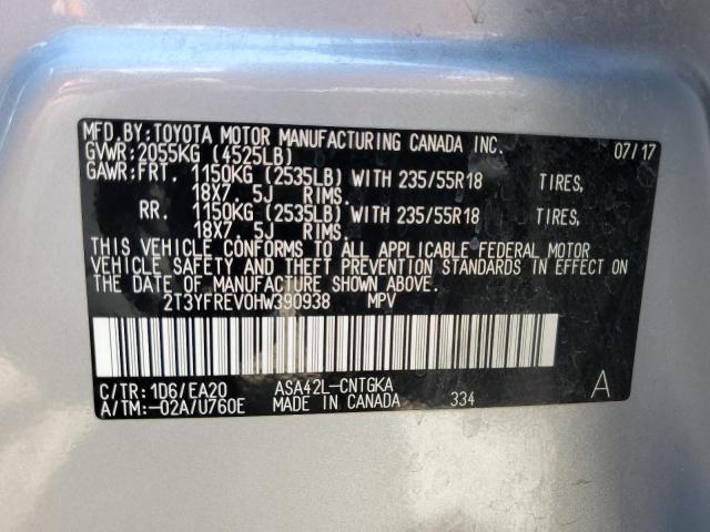 Photo 11 VIN: 2T3YFREV0HW390938 - TOYOTA RAV4 LIMIT 