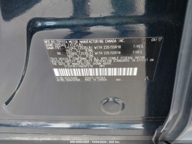 Photo 8 VIN: 2T3YFREV1HW397218 - TOYOTA RAV4 