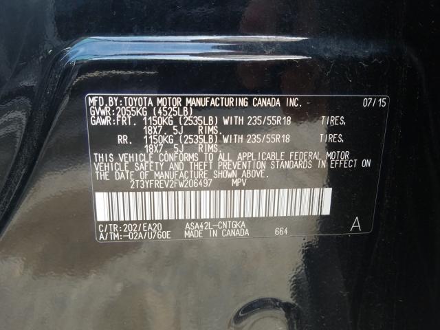 Photo 9 VIN: 2T3YFREV2FW206497 - TOYOTA RAV4 LIMIT 