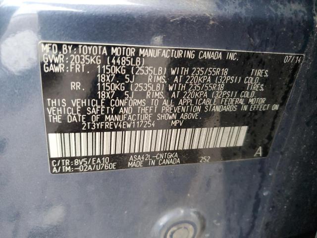 Photo 12 VIN: 2T3YFREV4EW117254 - TOYOTA RAV4 