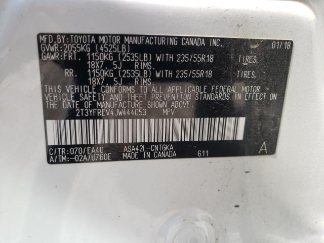 Photo 9 VIN: 2T3YFREV4JW444053 - TOYOTA RAV4 LIMIT 