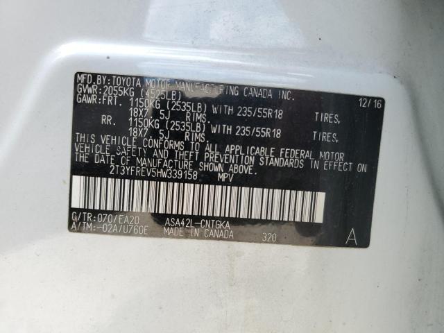 Photo 12 VIN: 2T3YFREV5HW339158 - TOYOTA RAV4 LIMIT 