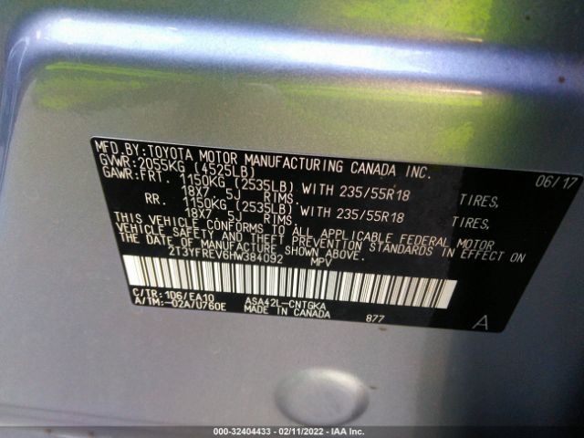 Photo 8 VIN: 2T3YFREV6HW384092 - TOYOTA RAV4 