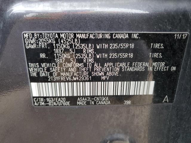 Photo 13 VIN: 2T3YFREV6JW429361 - TOYOTA RAV4 LIMIT 