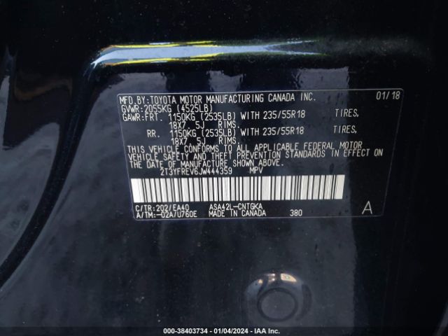 Photo 8 VIN: 2T3YFREV6JW444359 - TOYOTA RAV4 