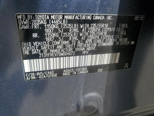 Photo 11 VIN: 2T3YFREV7DW004672 - TOYOTA RAV4 LIMIT 