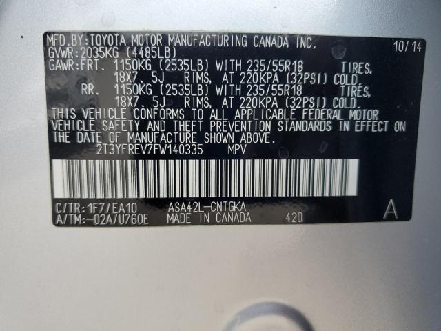 Photo 12 VIN: 2T3YFREV7FW140335 - TOYOTA RAV4 LIMIT 