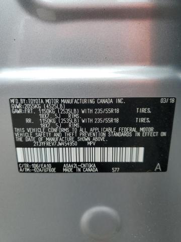 Photo 9 VIN: 2T3YFREV7JW454950 - TOYOTA RAV4 LIMIT 