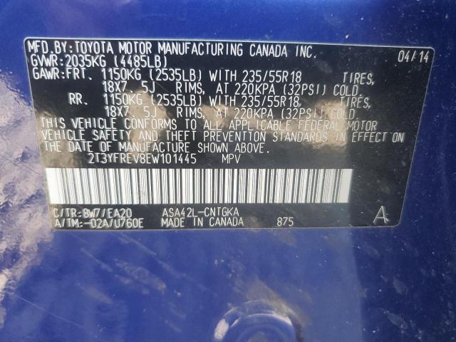 Photo 12 VIN: 2T3YFREV8EW101445 - TOYOTA RAV4 LIMIT 