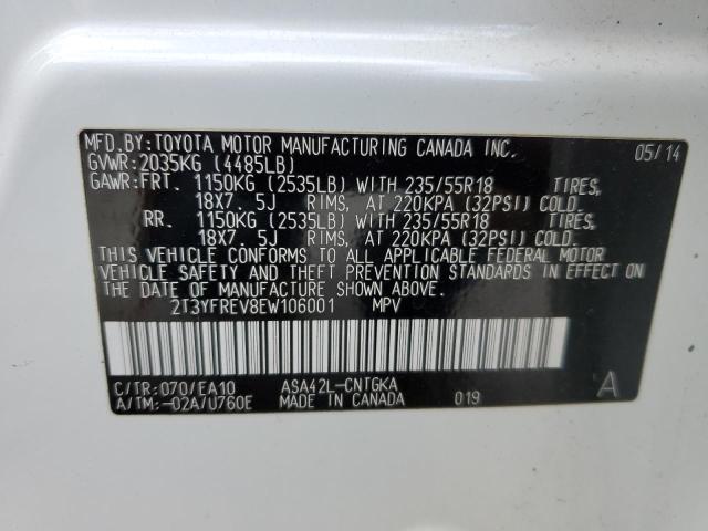 Photo 12 VIN: 2T3YFREV8EW106001 - TOYOTA RAV4 LIMIT 