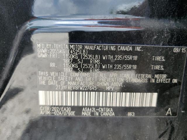 Photo 11 VIN: 2T3YFREV8FW227645 - TOYOTA RAV4 LIMIT 