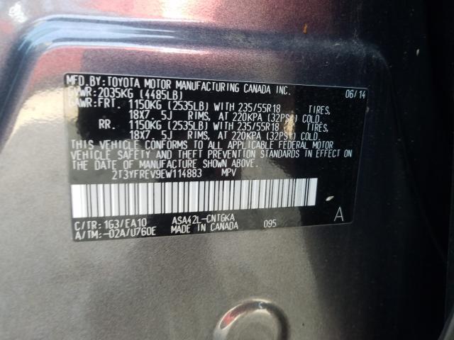 Photo 9 VIN: 2T3YFREV9EW114883 - TOYOTA RAV4 LIMIT 