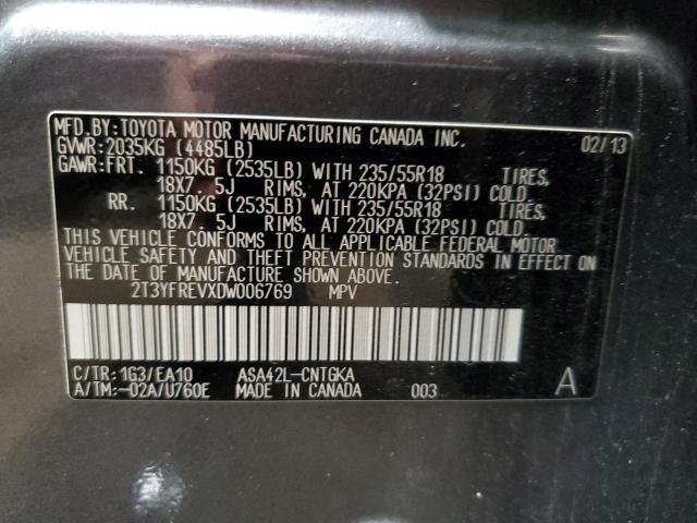 Photo 9 VIN: 2T3YFREVXDW006769 - TOYOTA RAV4 LIMIT 