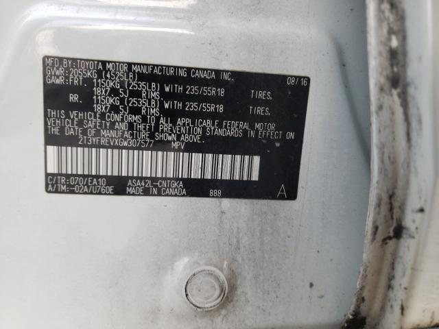 Photo 9 VIN: 2T3YFREVXGW307577 - TOYOTA RAV4 LIMIT 