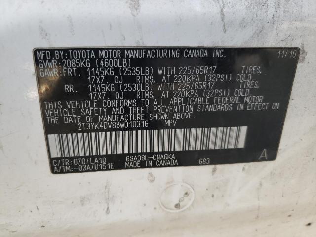 Photo 11 VIN: 2T3YK4DV8BW010316 - TOYOTA RAV4 LIMIT 