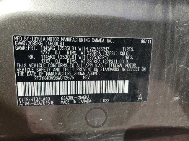 Photo 12 VIN: 2T3YK4DV9BW012625 - TOYOTA RAV4 