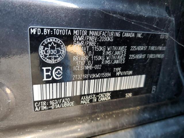 Photo 13 VIN: 2T3Z1RFV9KW015994 - TOYOTA RAV4 LE 