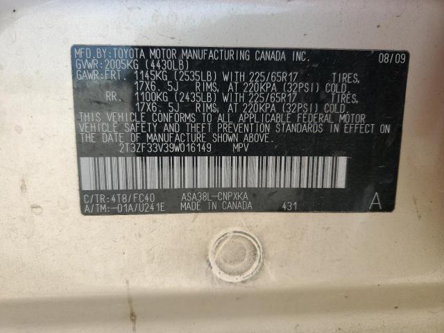 Photo 12 VIN: 2T3ZF33V39W016149 - TOYOTA RAV4 